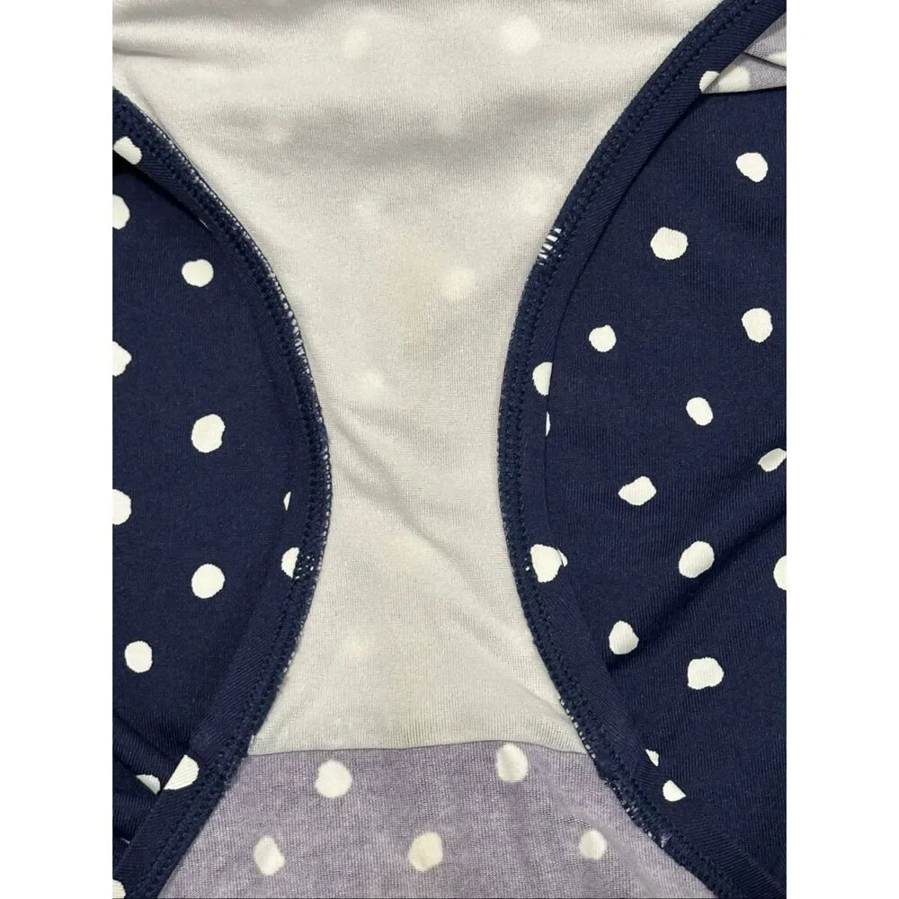 Tommy Bahama One-Piece Swimsuit Blue White Polka Dot Classic Resort Swim Size 8